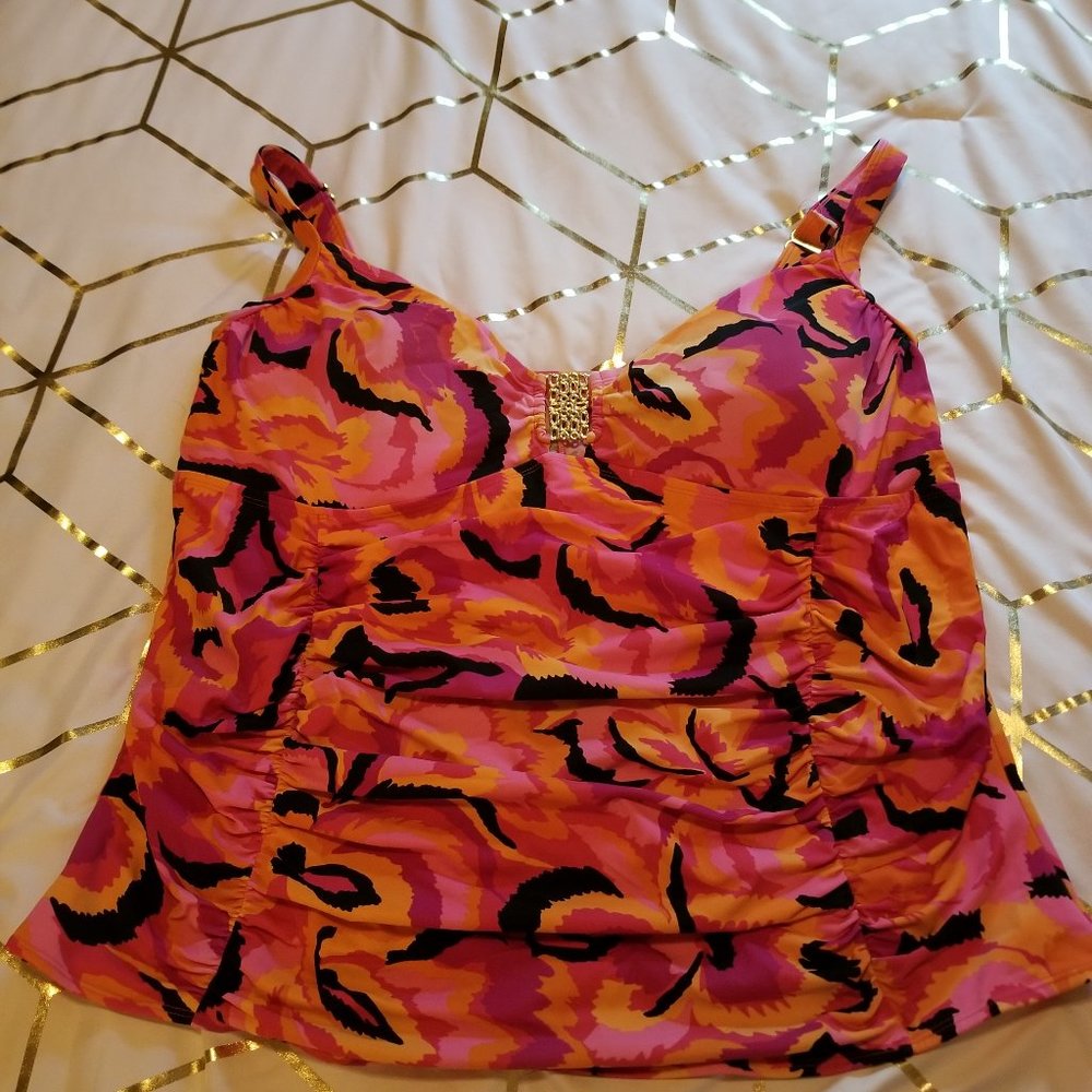 Floral Tankini and swim skirt